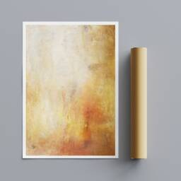Sun Setting Over A Lake By J.m.w. Turner - Wrapped Framed Canvas Rolled Photo/Poster Print - thumbnail 3