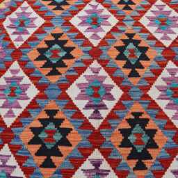 6x8 Ft Afghan Maimana Kilim Rug, Flatweave New Chubi Tribal Turkmen Oriental Rug, Vintage Rug For Bedroom, Living Room Carpet - thumbnail 3