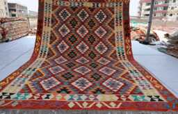 6x8 Ft Afghan Maimana Kilim Rug, Flatweave New Chubi Tribal Turkmen Oriental Rug, Vintage Rug For Bedroom, Living Room Carpet - thumbnail 1