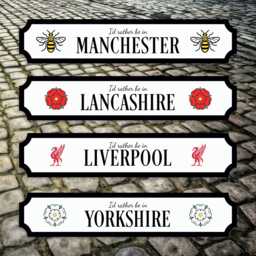 New York, London, UK City Sign Black & White Perspex Wall Art - thumbnail 1