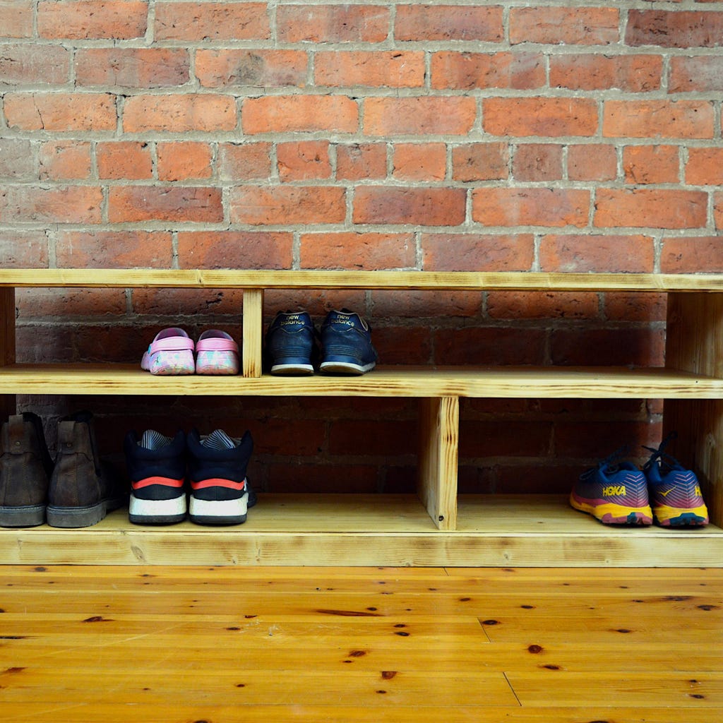 Storage Organiser Pine Coat Stand Handmade Pine Hallway Storage