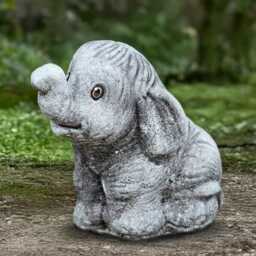 Outdoor Elephant Statue Concrete Baby Sculpture Stone Wildlife Figurine Garden Ornament Cement Jungle Art Tropic Decoration Gift - thumbnail 1