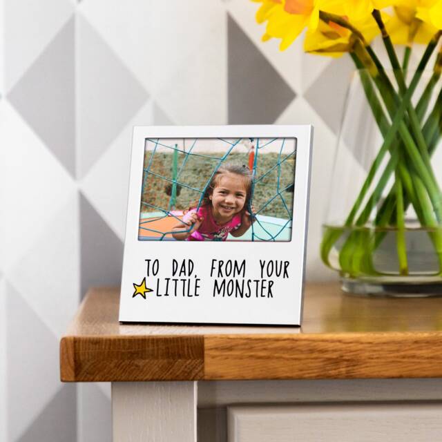 Little Monster Photo Frame - Picture Gift For Dad Fathers Day Birthday 003 - image 1