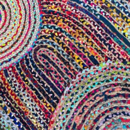 Colourful & Hard Wearing Chindi Cotton Jute Oval Rug For Home Interior Use Available in Four Sizes - thumbnail 3