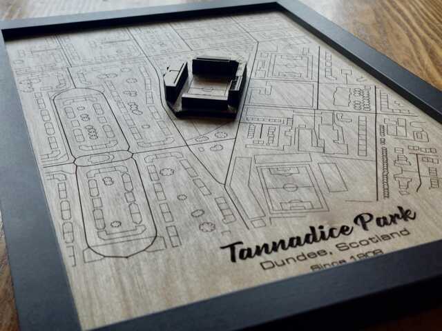 Tannadice Park Wall Art Laser Engraved Wood, Dundee United Fc Gift - image 1