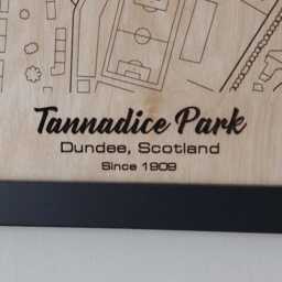 Tannadice Park Wall Art Laser Engraved Wood, Dundee United Fc Gift - thumbnail 3