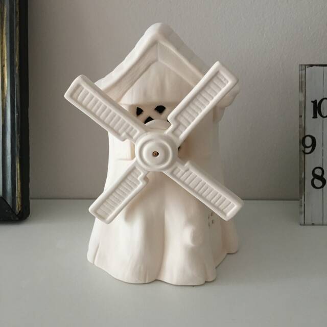 Ceramic Bisque Windmill - Ready To Paint Decor Diy Craft Kit Perfect For Art Projects & Gifts - image 1