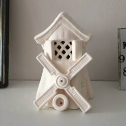 Ceramic Bisque Windmill - Ready To Paint Decor Diy Craft Kit Perfect For Art Projects & Gifts - thumbnail 2