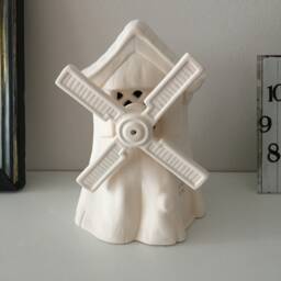 Ceramic Bisque Windmill - Ready To Paint Decor Diy Craft Kit Perfect For Art Projects & Gifts - thumbnail 1