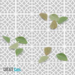 Azrou Tile Stencil/Wall, Floor Repeat Pattern Interior Decor Reusable Bathroom Kitchen Stencil - thumbnail 2