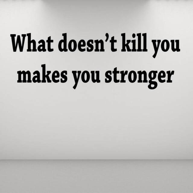 Vwaq What Doesn't Kill You Makes Stronger Decal Wall Quote Inspirational Sayings Vinyl Lettering Motivational Words Stickers - image 1