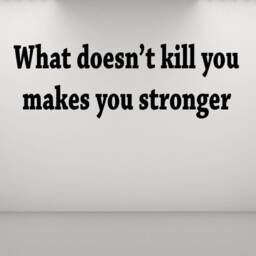 Vwaq What Doesn't Kill You Makes Stronger Decal Wall Quote Inspirational Sayings Vinyl Lettering Motivational Words Stickers - thumbnail 1