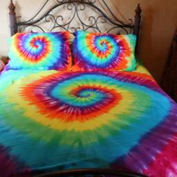 Tie Dye Bed Sheet Set Twin, Full, Queen, Or King - thumbnail 3