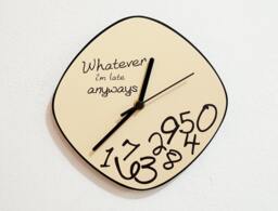 Whatever, I'm Late Anyways Beige - Wall Clock - thumbnail 1