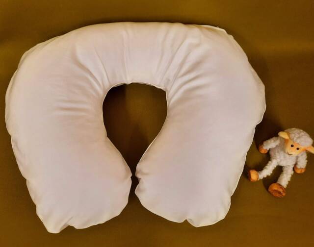 Adjustable Scottish Wool Neck Pillow Travel Comfort, Removable Cotton Cover - image 1