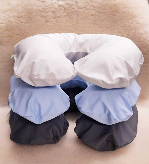 Adjustable Scottish Wool Neck Pillow Travel Comfort, Removable Cotton Cover - image 1