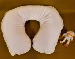 Adjustable Scottish Wool Neck Pillow Travel Comfort, Removable Cotton Cover - thumbnail 1