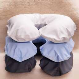 Adjustable Scottish Wool Neck Pillow Travel Comfort, Removable Cotton Cover - thumbnail 2