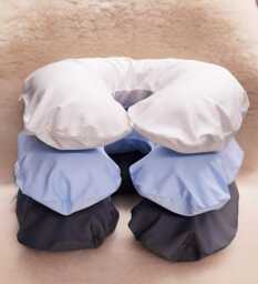 Adjustable Scottish Wool Neck Pillow Travel Comfort, Removable Cotton Cover