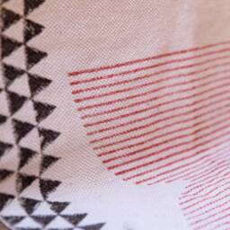 Block Printed Cotton Dhurrie Rug Runner Modern Hallway Decor - thumbnail 2