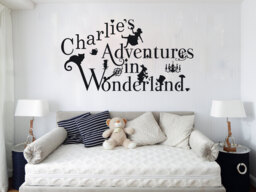 Alice in Wonderland - Wall Decals For Girl Name Decal Wll Vinyl Sticker Nursery Home Decor Ms632 - thumbnail 1