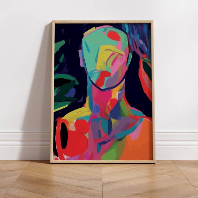 Impressionism Abstract Art Poster - Colorful 80S Home Decor Painting Print - image 1