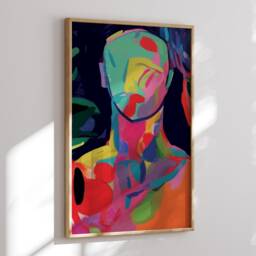 Impressionism Abstract Art Poster - Colorful 80S Home Decor Painting Print - thumbnail 3