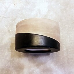Handmade Ceramic Wall Sconce Modern Black & Grey Light Fixture - thumbnail 3