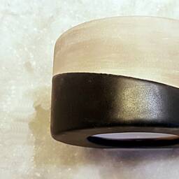 Handmade Ceramic Wall Sconce Modern Black & Grey Light Fixture - thumbnail 4