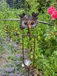 Flying Rocking Balancing Wise Owl Bird Rocker Garden Ornament Decoration Stake