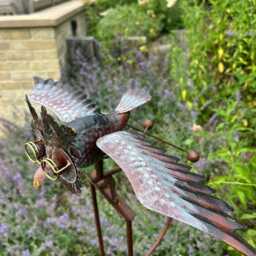 Flying Rocking Balancing Wise Owl Bird Rocker Garden Ornament Decoration Stake - thumbnail 4