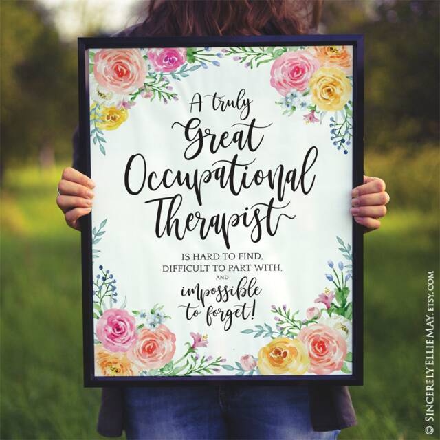 Occupational Therapy Gifts - Therapists Appreciation Wall Art Printable, A Truly Great Therapist Is Hard To Find 40343 - image 1