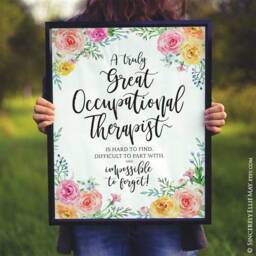 Occupational Therapy Gifts - Therapists Appreciation Wall Art Printable, A Truly Great Therapist Is Hard To Find 40343 - thumbnail 1