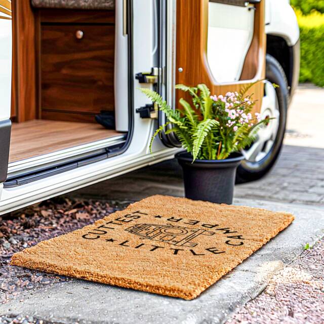 Campervan Gifts - Cutest Little Camper Camping Accessories Doormat For Dad Door Mat - image 1