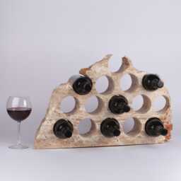 Handmade Travertine Wine Bottle Holder Unique Rack