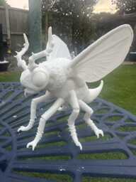 Demonic Insect/Fly Monster - Xl Resin Fantasy Showpiece Collector Statue - thumbnail 1