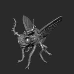 Demonic Insect/Fly Monster - Xl Resin Fantasy Showpiece Collector Statue - thumbnail 3