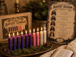10 Mini Beeswax Advent Candles - thumbnail 1