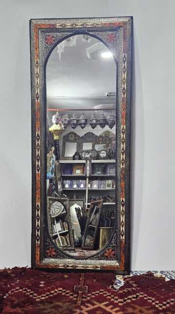 Rectangular Handcrafted Cow Bone Mirror - Unique Traditional Moroccan Piece - image 1