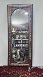 Rectangular Handcrafted Cow Bone Mirror - Unique Traditional Moroccan Piece