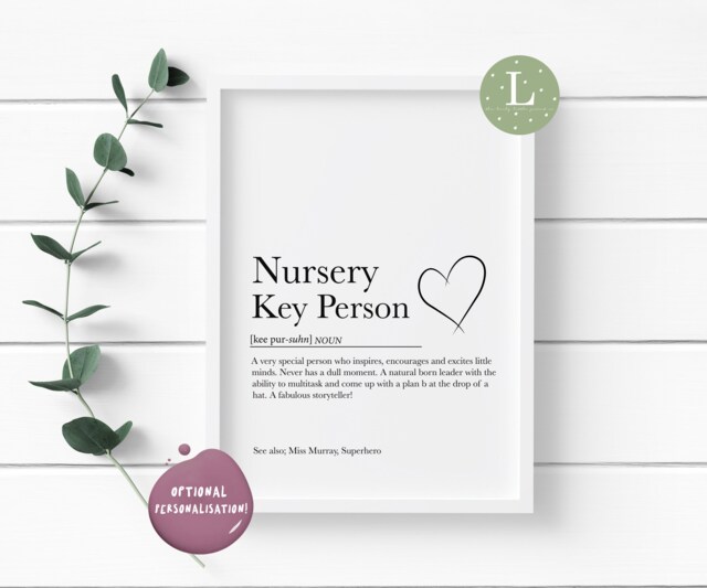 Nursery Teacher Print, Key Person Gift, Gifts, Nursery Teacher Gifts, Gift, Print - image 1