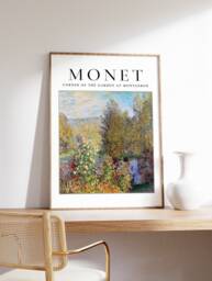 Claude Monet Exhibition Poster, Corner Of The Garden, Art Print, Floral Wall Scenery, Nature, Gift Idea, A1/A2/A3/A4 - thumbnail 1