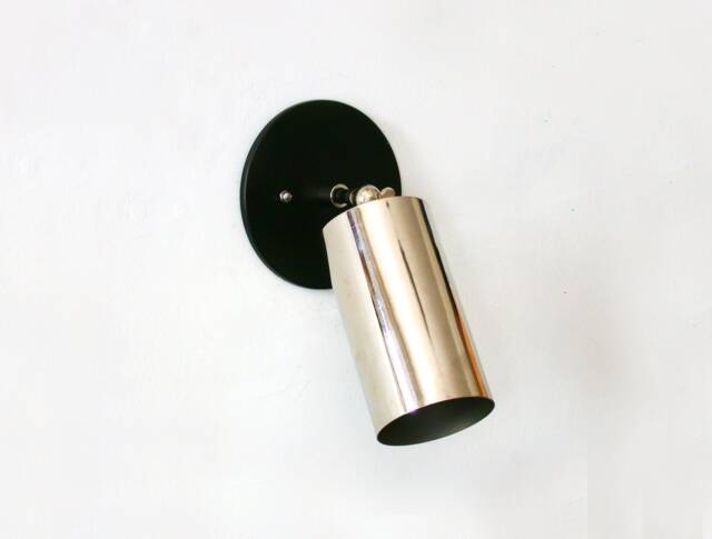 Industrial Nickel & Black Adjustable Sconce Light Vanity Lighting Utility Wall Lamp Mudroom - image 1