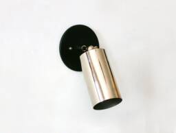 Industrial Nickel & Black Adjustable Sconce Light Vanity Lighting Utility Wall Lamp Mudroom