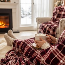 Christmas Throw Blanket, Holiday Decor Gift For Home & Family Cozy Fleece Throw, Family, Unique Design