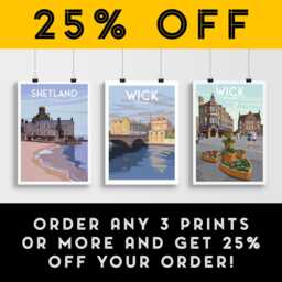 Wick Scotland Travel Poster Caithness Town Art Print - thumbnail 2