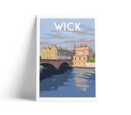 Wick Scotland Travel Poster Caithness Town Art Print - thumbnail 1