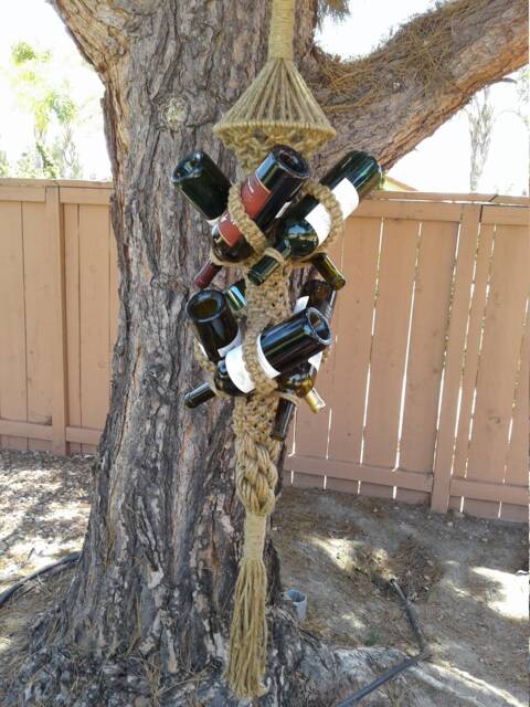 Macrame Wine Rack - image 1