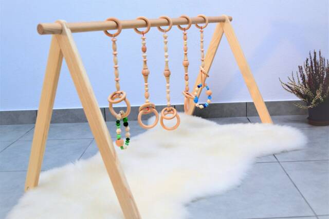 Twin Baby Gym, Activity Arch Only, Montessori Toy, Solid Wood Gym, Foldable, Baby Fitness, Baby Activity Center, Play Gym, Fast Shipping - image 1