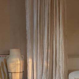 White Sheer Linen Curtains, Canopy Made Of Muslin, Perfect White Drapes - thumbnail 3